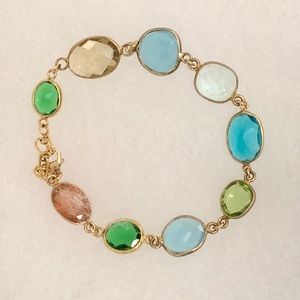 Multi Gemstone Bezel Bracelet